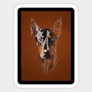 Low poly Doberman Sticker